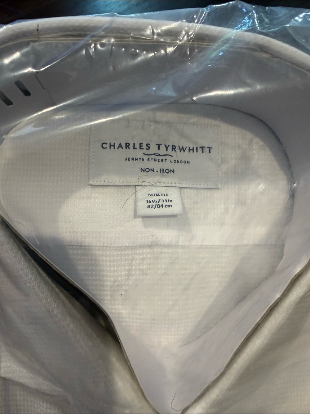 NWT Charles Tyrwhitt Greenwich Weave Shirt - White - Picture 7 of 9